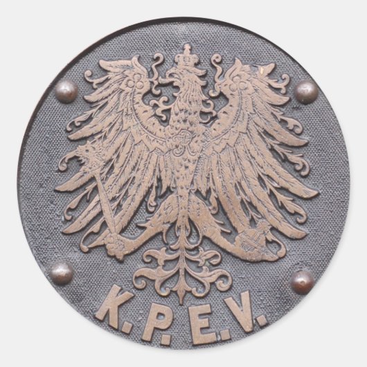 Koeniglich Preussische Eisenbahn-Verwaltung Ronde Sticker (Voorkant)