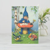  koepel en paddenstoel feestdagenkaart (Staand voorkant)