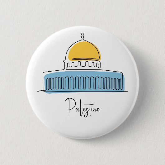 Koepel van de Rock Palestine Ronde Button 5,7 Cm (Voorkant)