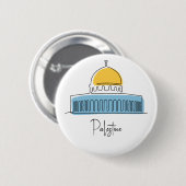 Koepel van de Rock Palestine Ronde Button 5,7 Cm (Voorkant /achterkant)