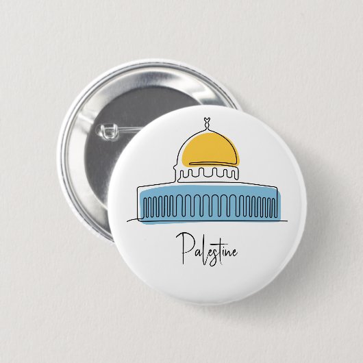 Koepel van de Rock Palestine Ronde Button 5,7 Cm (Voorkant /achterkant)