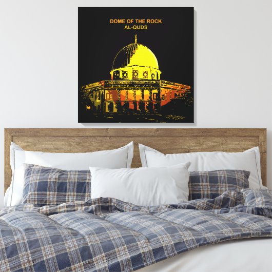 Koepel van de Rots, Al-Quds Canvas Afdruk (Insitu (Slaapkamer))