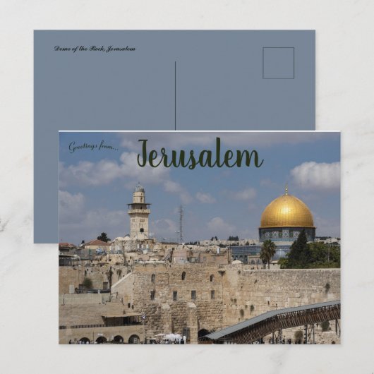 Koepel van de Rots Jeruzalem Briefkaart (Voorkant / Achterkant)