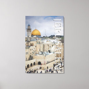 Koepel van de rots   Western Wall Plaza, Jeruzalem Canvas Afdruk