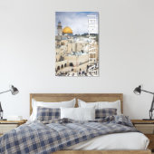 Koepel van de rots | Western Wall Plaza, Jeruzalem Canvas Afdruk (Insitu (Slaapkamer))