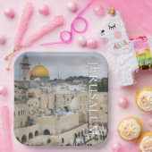 Koepel van de rots | Western Wall Plaza, Jeruzalem Papieren Bordje (Feest)