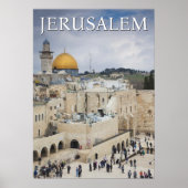 Koepel van de rots | Western Wall Plaza, Jeruzalem Poster (Voorkant)