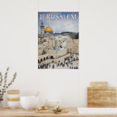 Koepel van de rots | Western Wall Plaza, Jeruzalem Poster (Keuken)