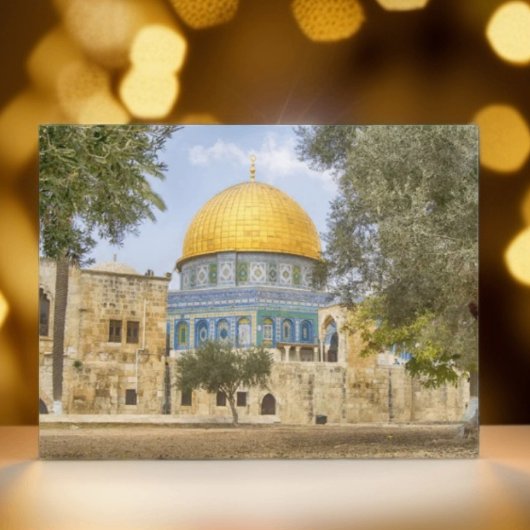 Koepel van de rotsheilige moskee Jeruzalem Palesti Briefkaart