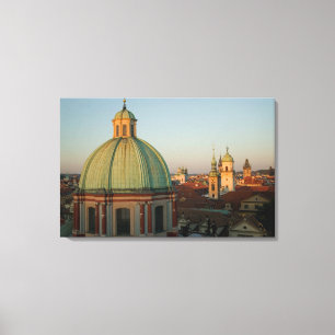 Koepel van de Sint-Franciscuskerk, Praag, Tsjechië Canvas Afdruk