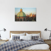 Koepel van de Sint-Franciscuskerk, Praag, Tsjechië Canvas Afdruk (Insitu (Slaapkamer))