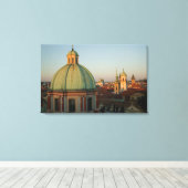 Koepel van de Sint-Franciscuskerk, Praag, Tsjechië Canvas Afdruk (Insitu (Houten vloer))