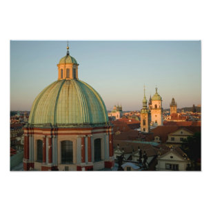 Koepel van de Sint-Franciscuskerk, Praag, Tsjechië Foto Afdruk