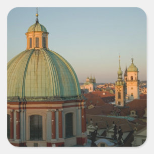 Koepel van de Sint-Franciscuskerk, Praag, Tsjechië Vierkante Sticker