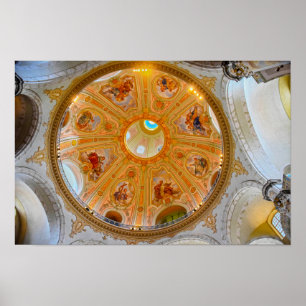 Koepelplafond van de Frauenkirche, Dresden, Duitsl Poster