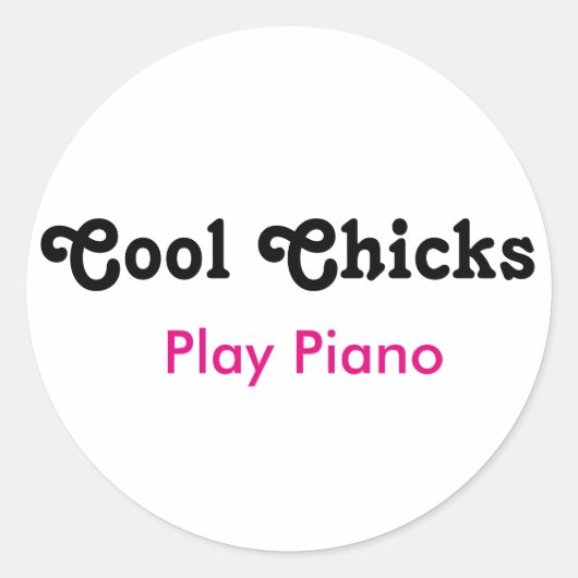 Koepels spelen piano ronde sticker (Voorkant)