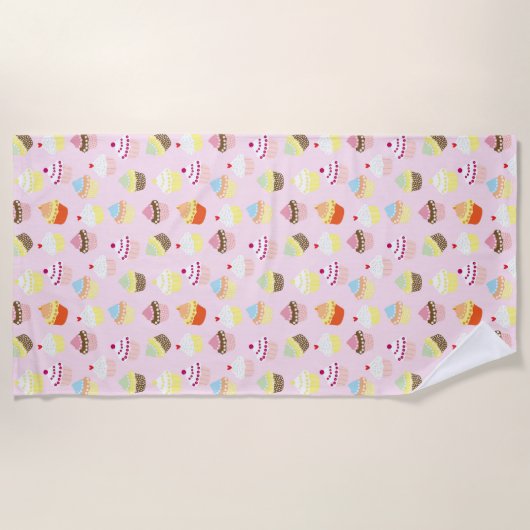 Koepkoeken Party Beach Towel Strandlaken (Voorkant)