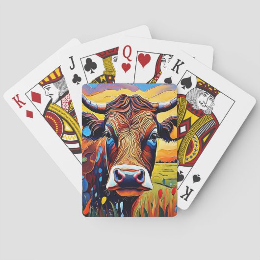 Koeportret 1 pokerkaarten (Achterkant)