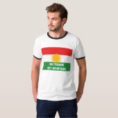 Koerden hebben geen vrienden, maar bergen VRIJ KUR T-shirt (Voorkant volledig)