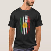 Koerdisch-Amerikaanse    vlag Koerdistan en Amerik T-shirt (Voorkant)