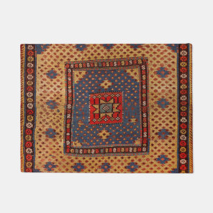 Koerdisch Safreh Dark Tan Yellow Blue  Deurmat