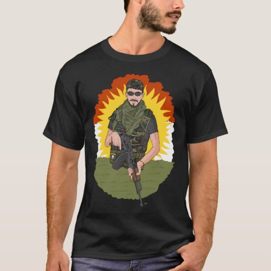Koerdisch Verzet Koerdische Vlag. T-shirt (Voorkant)