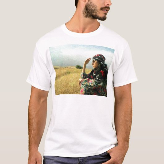 Koerdische Dame wacht op haar Hero T-shirt (Voorkant)