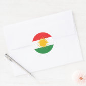 Koerdische etnische vlag ronde sticker (Envelop)