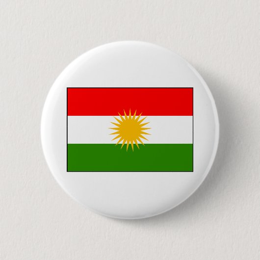 Koerdische Iraakse vlag Ronde Button 5,7 Cm (Voorkant)