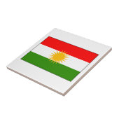 Koerdische Iraakse vlag Tegeltje (Zijkant)