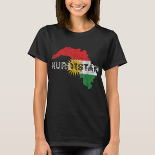 Koerdische kaart en vlag Souvenir - Koerdist in no T-shirt