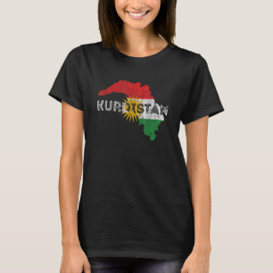 Koerdische kaart en vlag Souvenir - Koerdist in no T-shirt