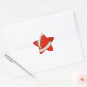 Koerdische kerstman ster sticker (Envelop)
