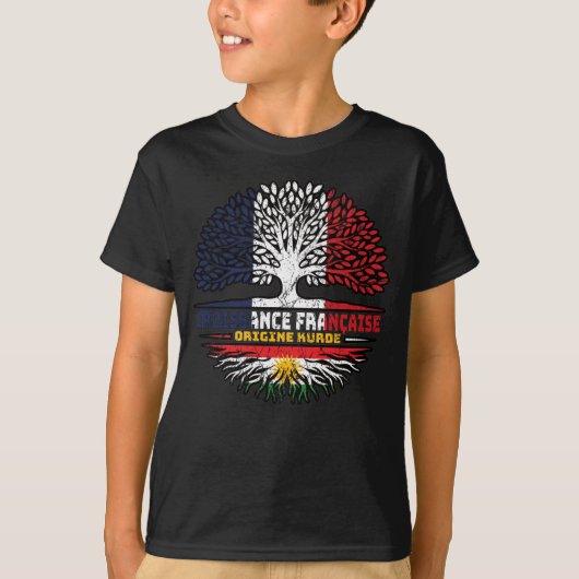 Koerdische Koerdische Franse boomstammen Vlag T-shirt (Voorkant)