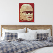 Koerdische kop, Olmec Canvas Afdruk (Insitu (Slaapkamer))