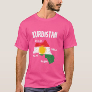 Koerdische Newroz Koerdische vlag haar Biji Kur T-shirt