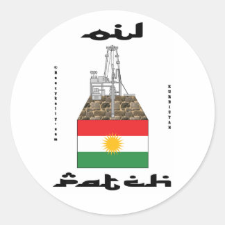 Koerdische olievelden, olieveld Sticker, olie, gas Ronde Sticker