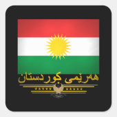 Koerdische Pride 2 Vierkante Sticker (Voorkant)