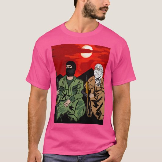 Koerdische strijders t-shirt (Voorkant)