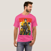Koerdische vlag actief t-shirt (Voorkant volledig)