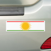Koerdische vlag bumpersticker (Op auto)