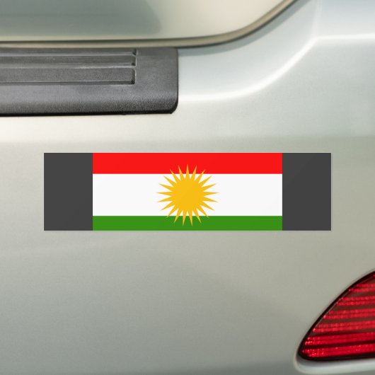 Koerdische vlag bumpersticker (Op auto)