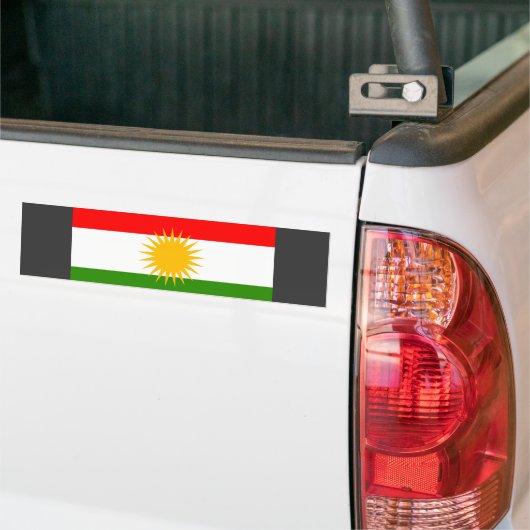 Koerdische vlag bumpersticker (Op Truck)