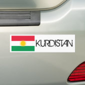 Koerdische vlag bumpersticker (Op auto)