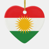 Koerdische vlag keramisch ornament (Voorkant)