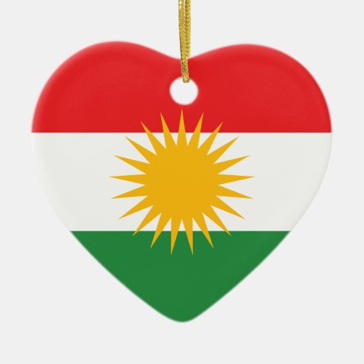 Koerdische vlag keramisch ornament (Voorkant)