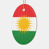 Koerdische vlag keramisch ornament (Links)