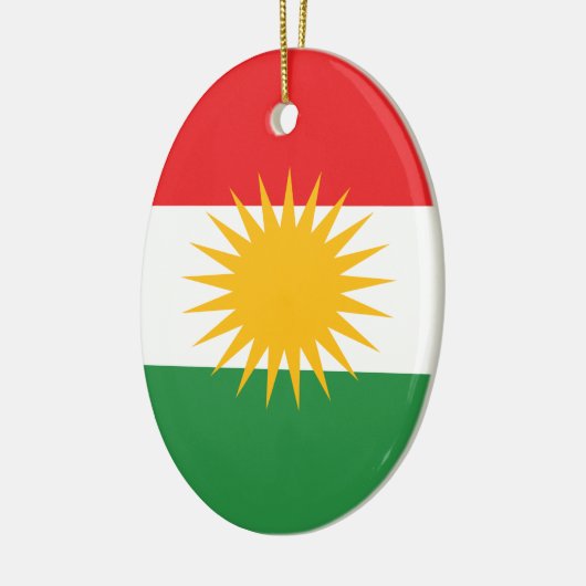 Koerdische vlag keramisch ornament (Links)