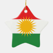 Koerdische vlag keramisch ornament (Voorkant)