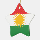 Koerdische vlag keramisch ornament (Links)